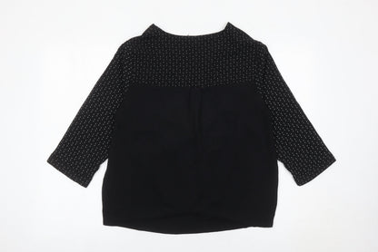 Womens UK Size 14 Marks and Spencer Black Tunic Blouse