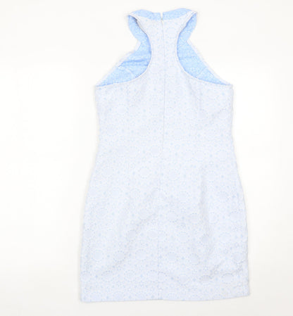 Missguided Women’s Blue Lace Halter Sheath Dress Size 10