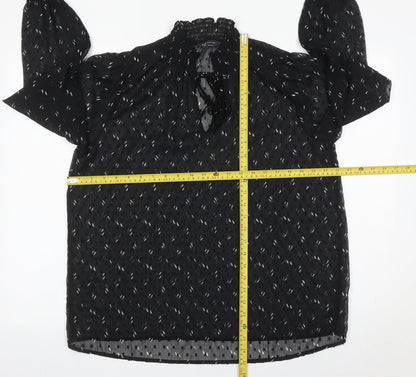 Womens UK Size 12 Marks and Spencer Black Tunic Blouse