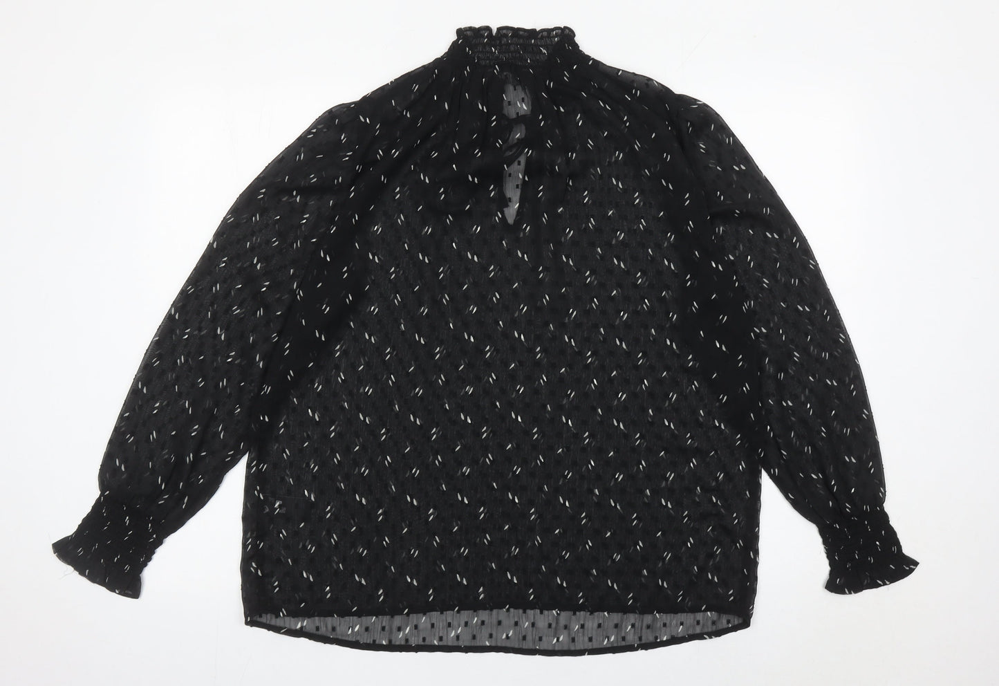 Womens UK Size 12 Marks and Spencer Black Tunic Blouse