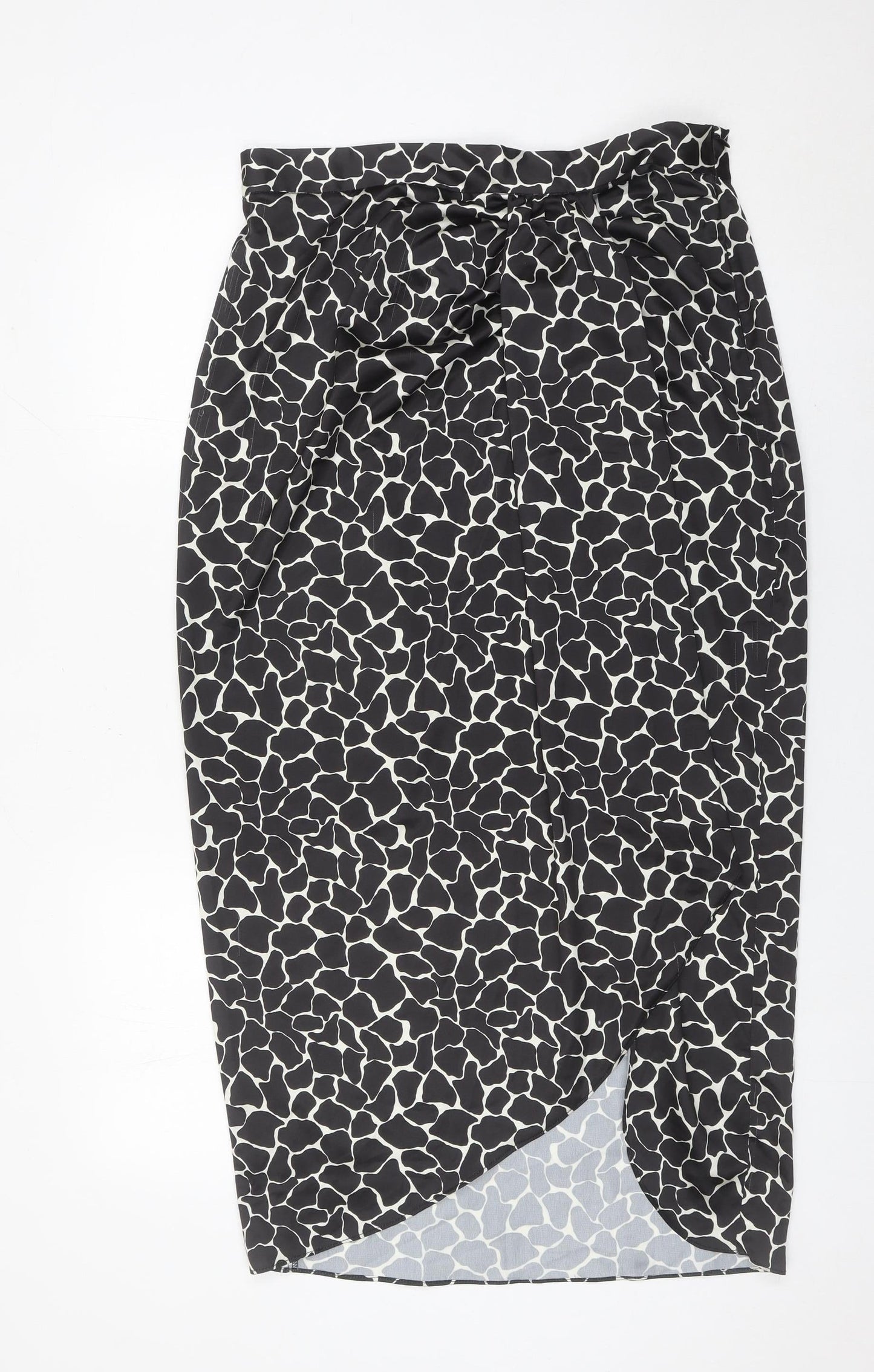Womens UK Size 14 River Island Wrap Satin Skirt