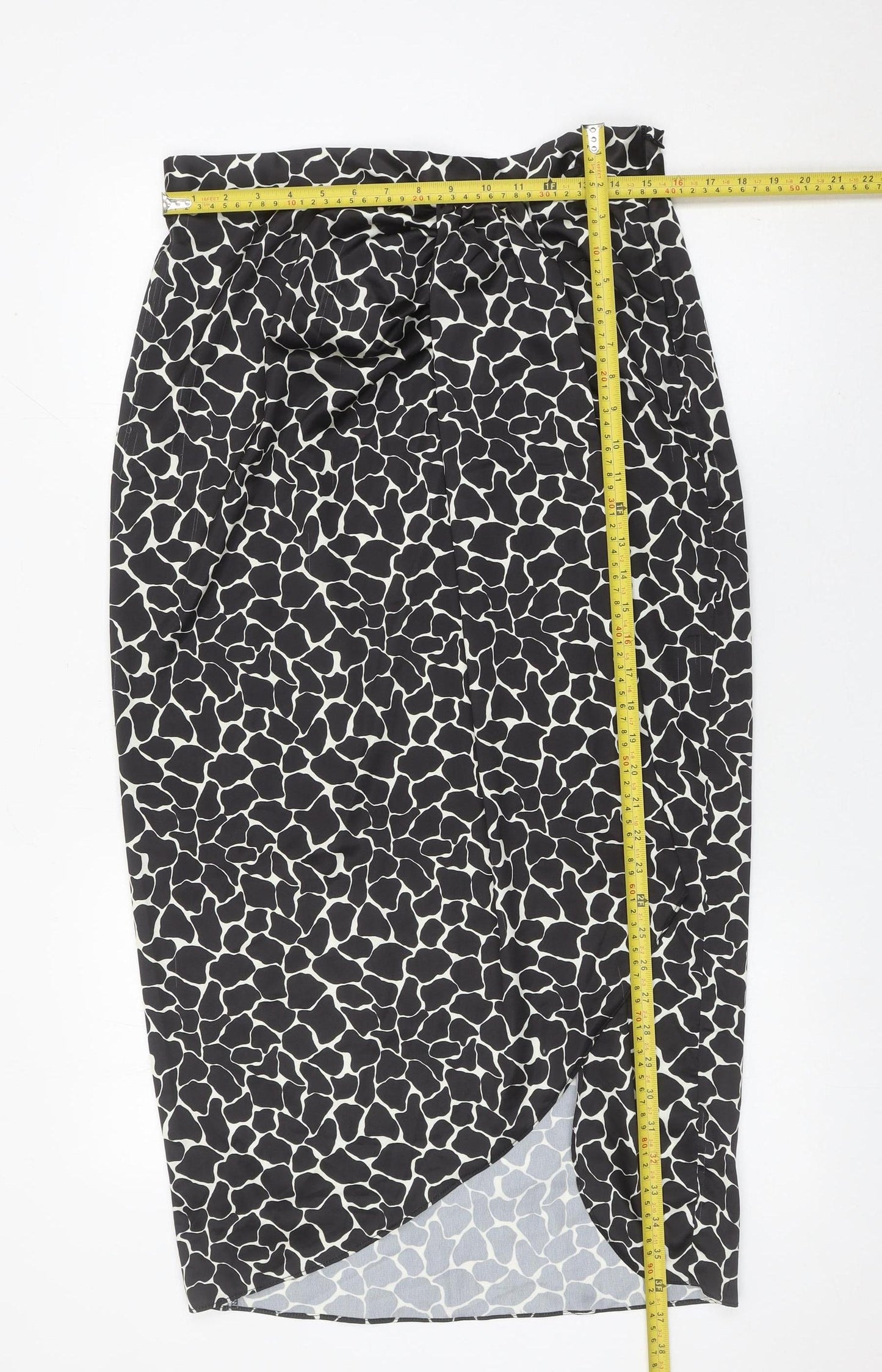 Womens UK Size 14 River Island Wrap Satin Skirt
