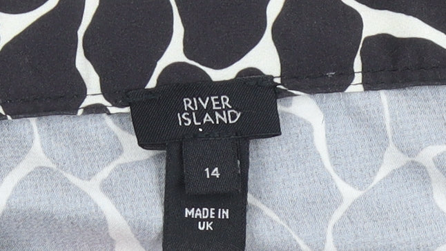 Womens UK Size 14 River Island Wrap Satin Skirt