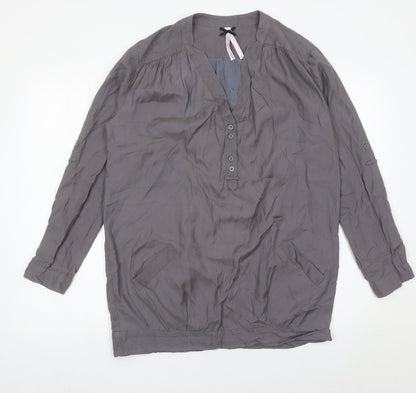Womens UK Size 12 NEXT Grey Tunic Blouse