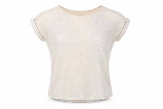Womens UK Size 12 River Island Beige Basic T-Shirt