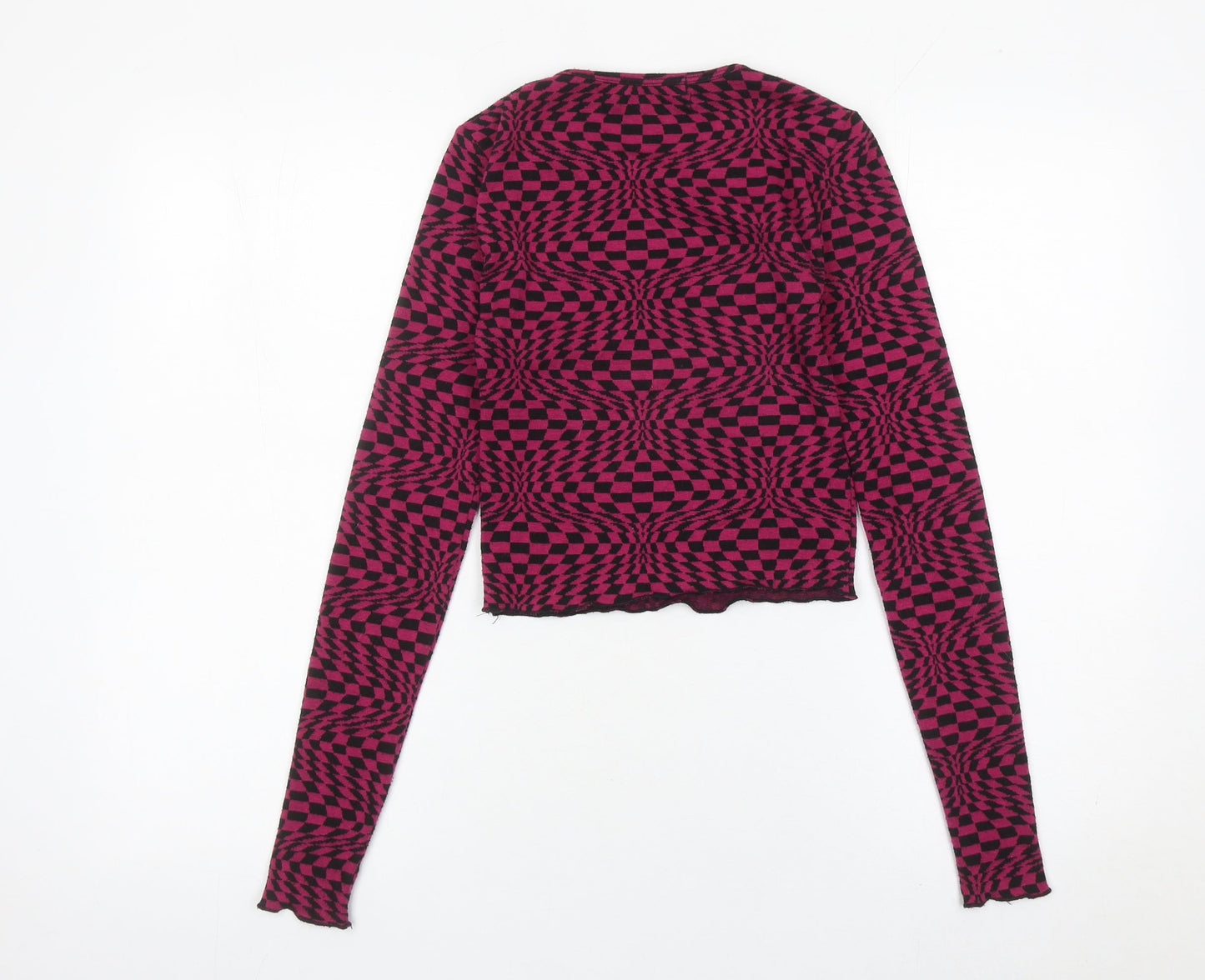 Womens UK Size XS Urban Outfitters Pink Cropped T-Shirt