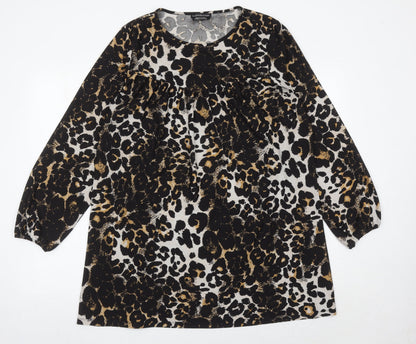 Womens UK Size L Wednesday's Girl Multicoloured Tunic Blouse