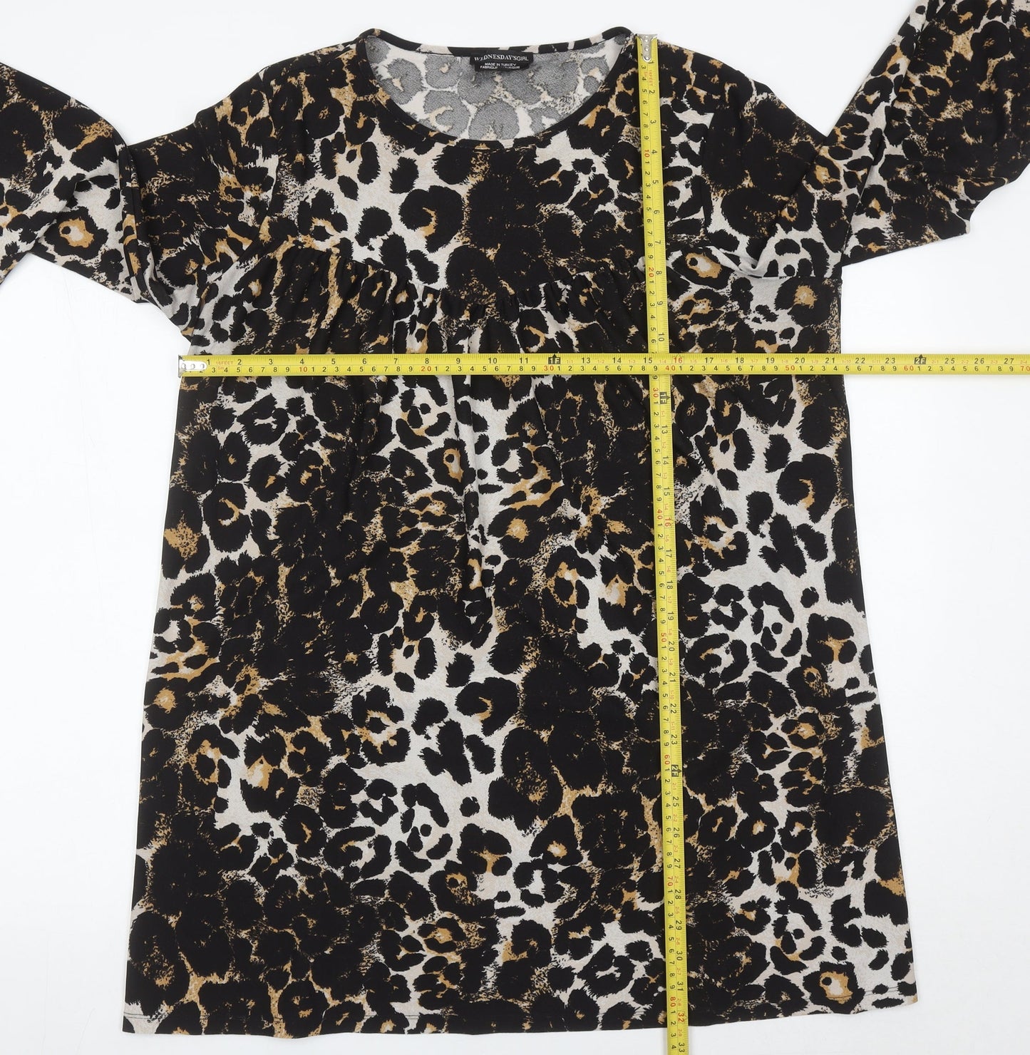 Womens UK Size L Wednesday's Girl Multicoloured Tunic Blouse