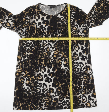 Womens UK Size L Wednesday's Girl Multicoloured Tunic Blouse