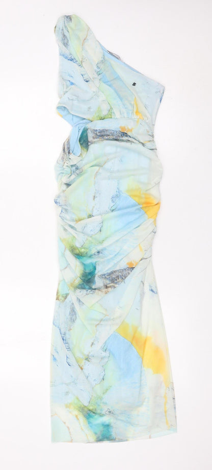 Zara Women’s Multicoloured Size 8 Bodycon Midi Strapless Dress