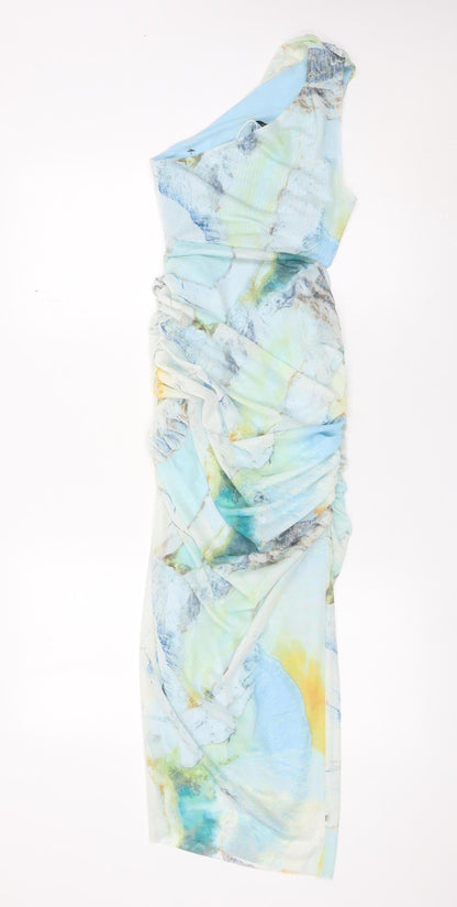 Zara Women’s Multicoloured Size 8 Bodycon Midi Strapless Dress