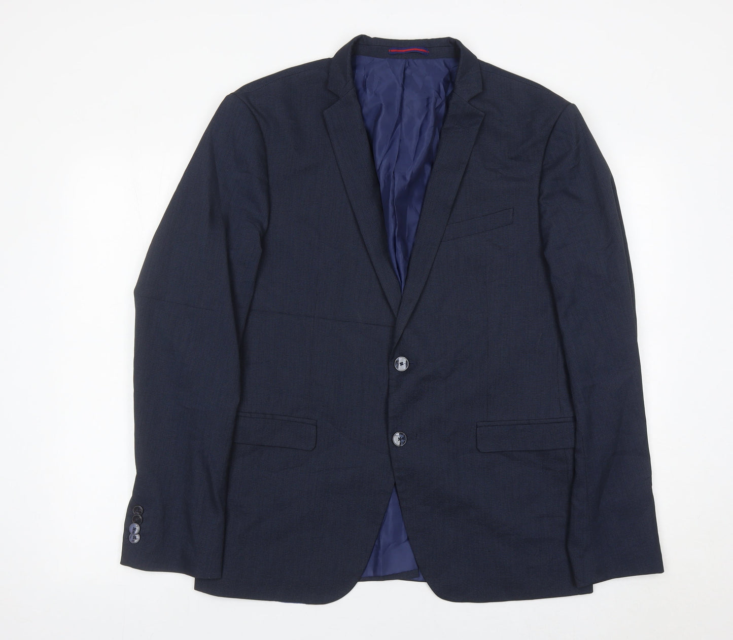 Mens UK Size 44 Zara Man Regular Blue Suit Jacket