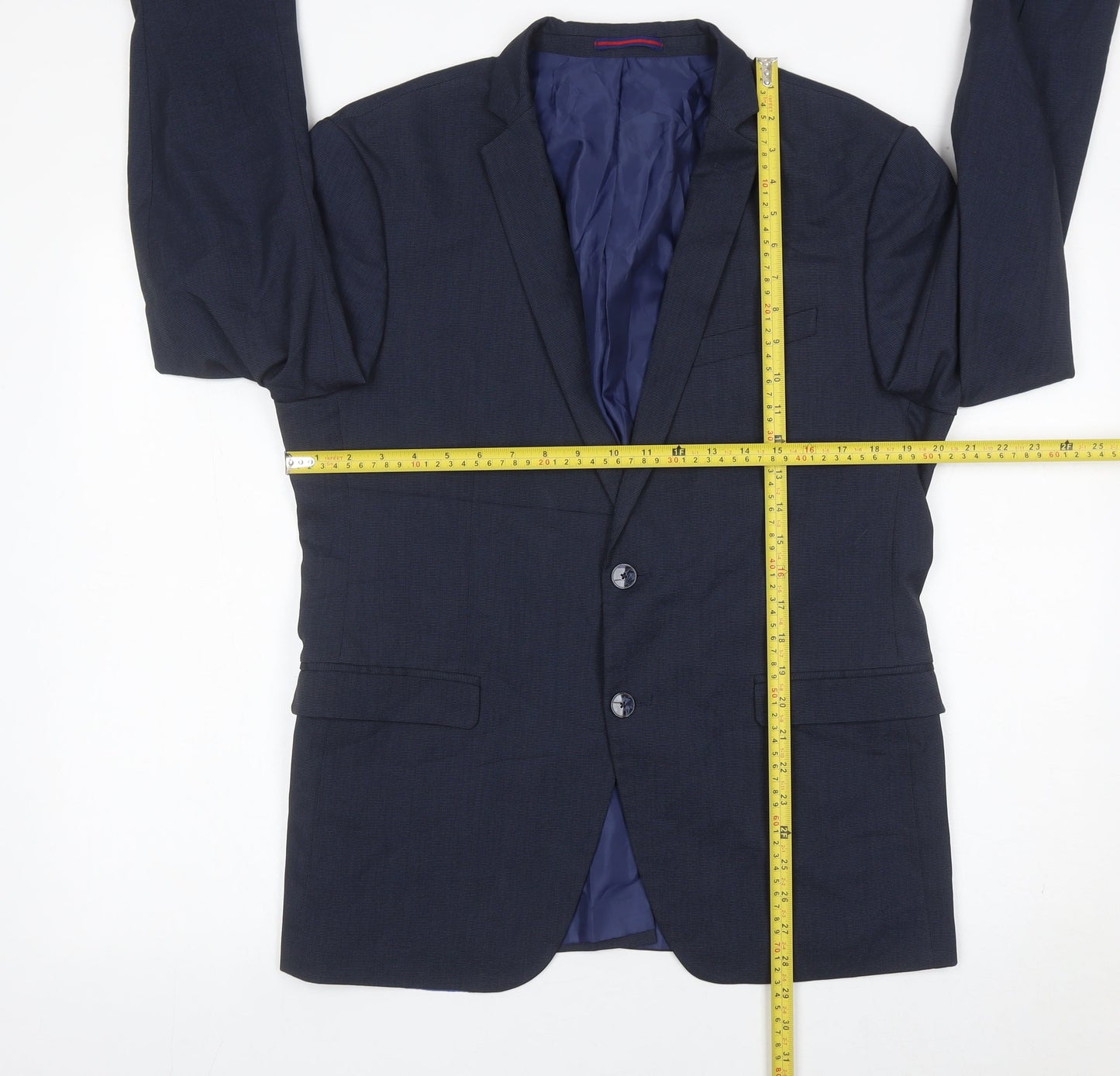 Mens UK Size 44 Zara Man Regular Blue Suit Jacket