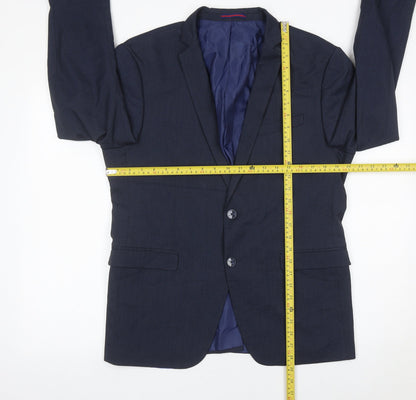 Mens UK Size 44 Zara Man Regular Blue Suit Jacket