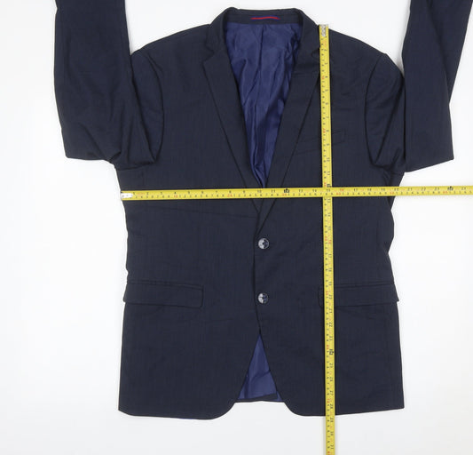 Mens UK Size 44 Zara Man Regular Blue Suit Jacket