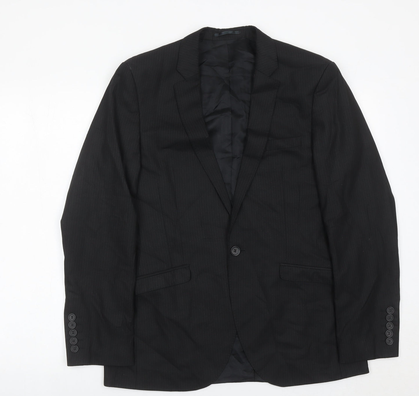 Mens UK Size 38 White Label Regular Black Suit Jacket