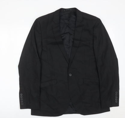 Mens UK Size 38 White Label Regular Black Suit Jacket