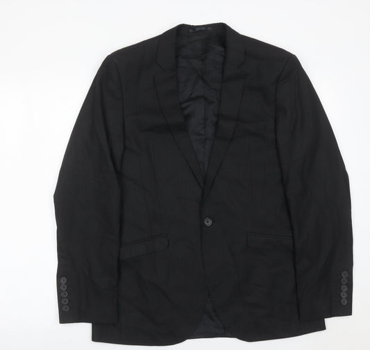 Mens UK Size 38 White Label Regular Black Suit Jacket