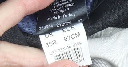Mens UK Size 38 White Label Regular Black Suit Jacket