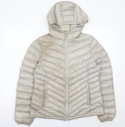 Womens UK Size 12 Mountain Warehouse Beige Puffer Jacket