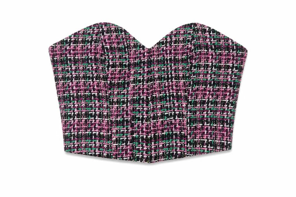 Womens UK Size 12 Zara Multicoloured Cropped Blouse