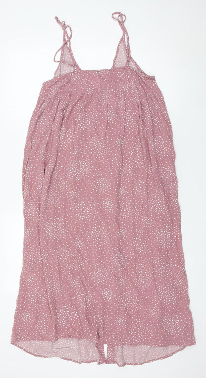 Pull&Bear Women’s Pink Polka Dot Slip Dress Size 12 Viscose