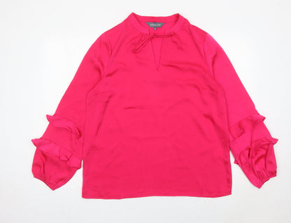 Womens UK Size 14 Sosandar Pink Tunic Blouse
