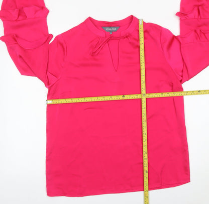 Womens UK Size 14 Sosandar Pink Tunic Blouse