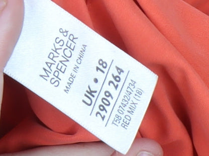 Womens UK Size 18 Marks and Spencer Red Basic Jacket