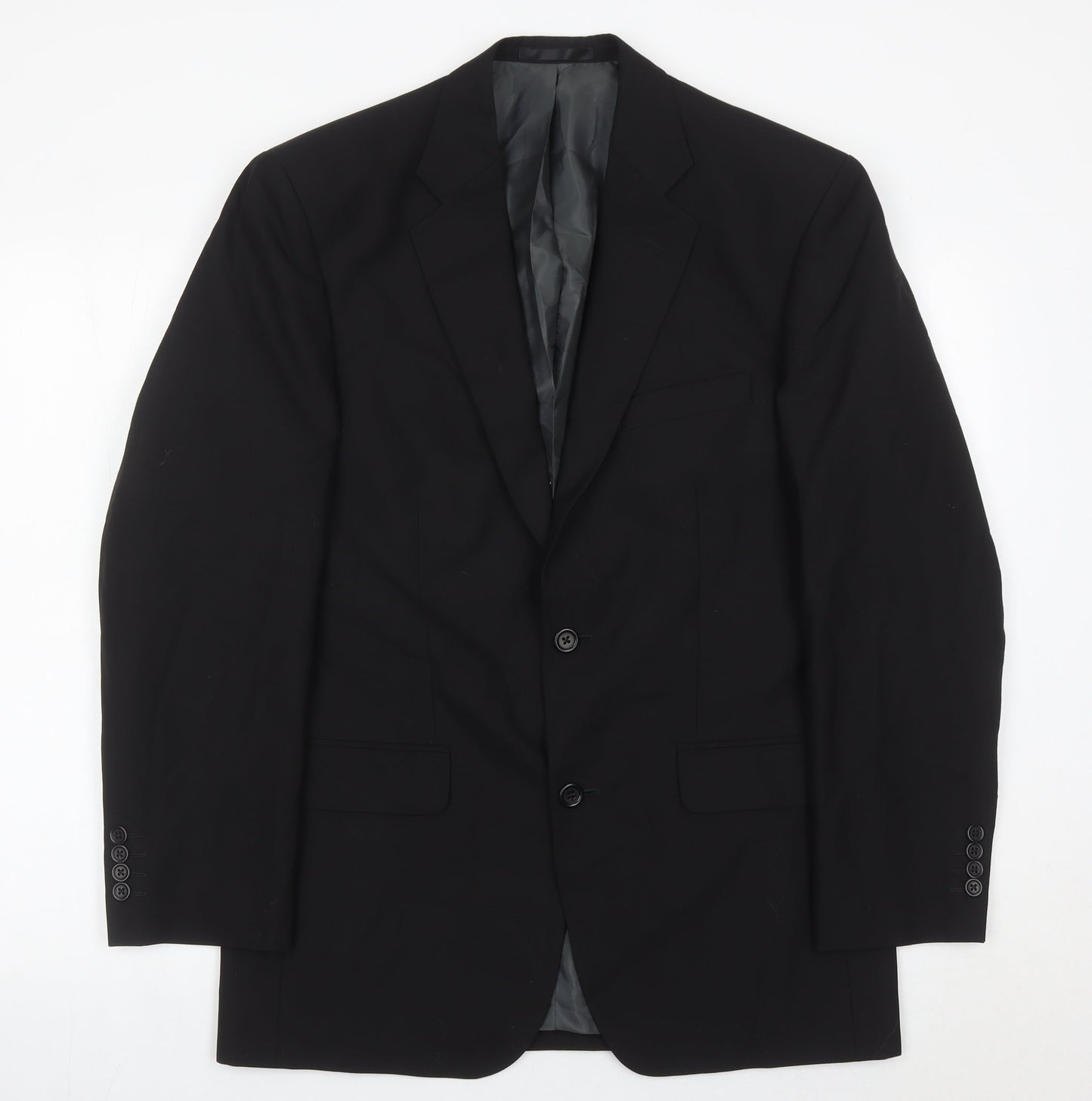 Torre Mens Black 38R Suit Jacket Wool Mohair Blend Formal Blazer