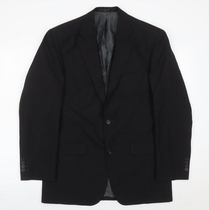 Torre Mens Black 38R Suit Jacket Wool Mohair Blend Formal Blazer