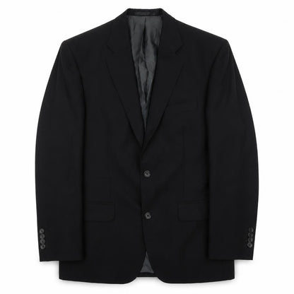 Torre Mens Black 38R Suit Jacket Wool Mohair Blend Formal Blazer