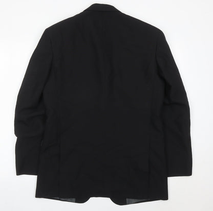 Torre Mens Black 38R Suit Jacket Wool Mohair Blend Formal Blazer