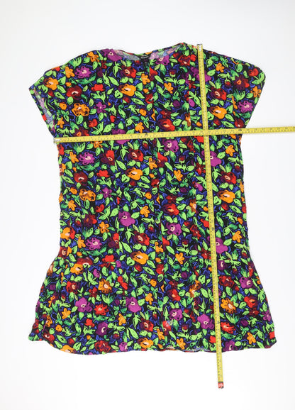 Monki Women’s Multicoloured Floral Strapless Short Dress Size S