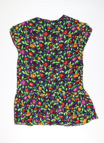 Monki Women’s Multicoloured Floral Strapless Short Dress Size S