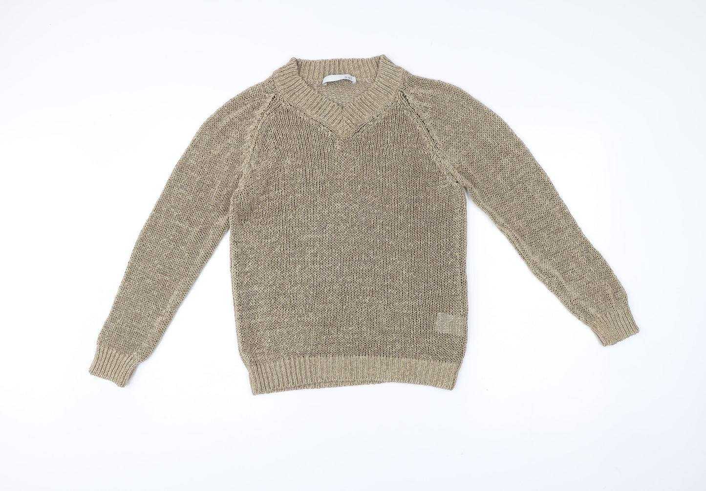 Womens UK Size 12 Oui Beige Pullover Jumper