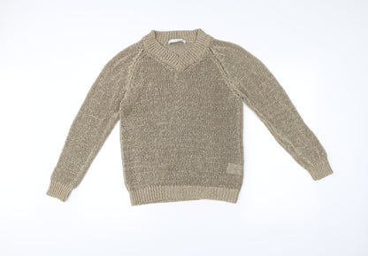 Womens UK Size 12 Oui Beige Pullover Jumper
