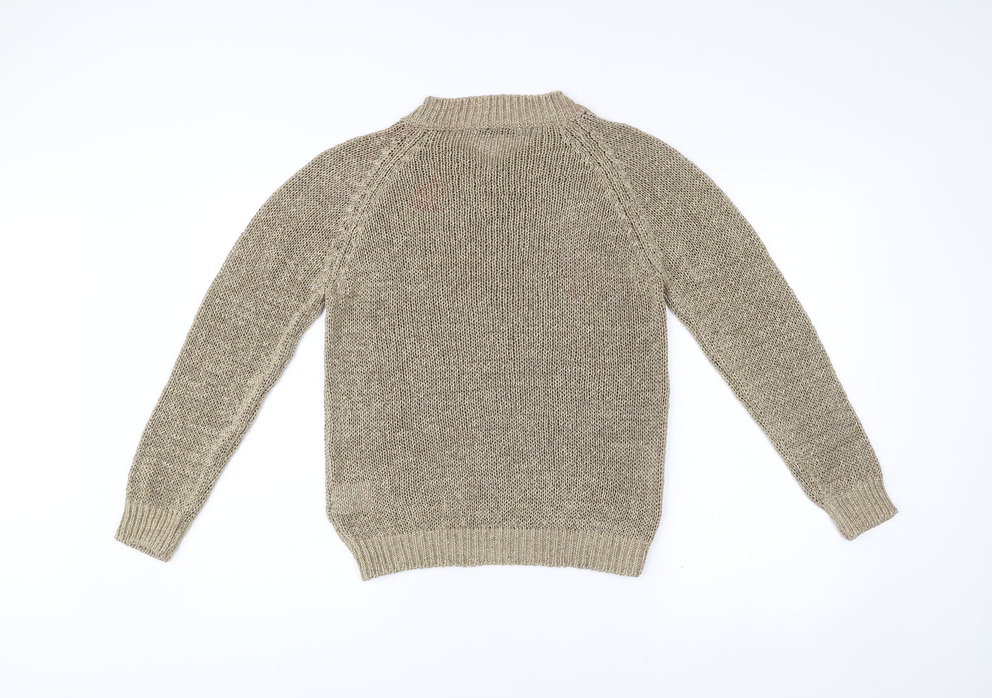 Womens UK Size 12 Oui Beige Pullover Jumper