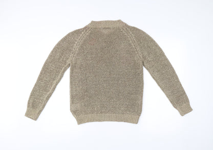 Womens UK Size 12 Oui Beige Pullover Jumper