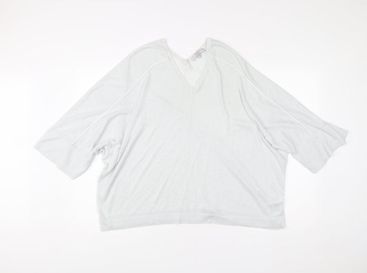 Womens UK Size XL NEXT White Pullover Jumper