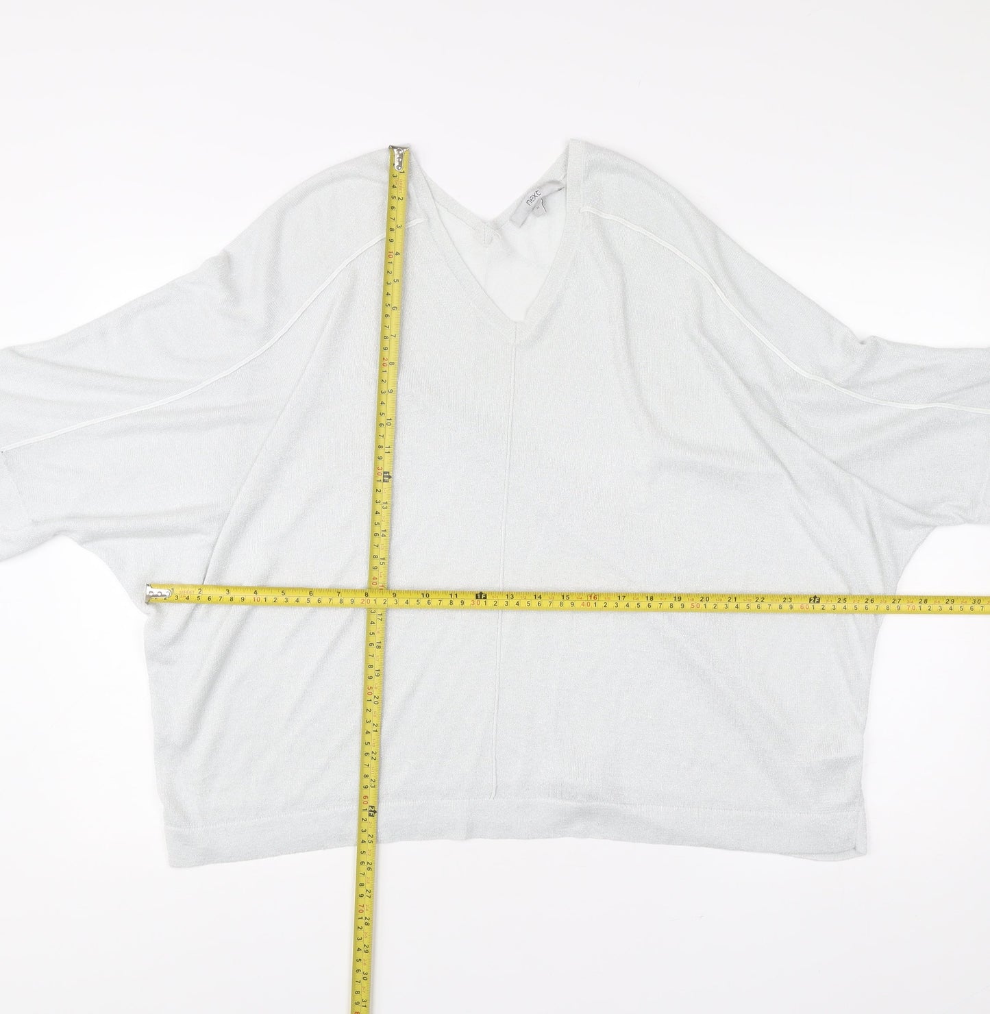 Womens UK Size XL NEXT White Pullover Jumper