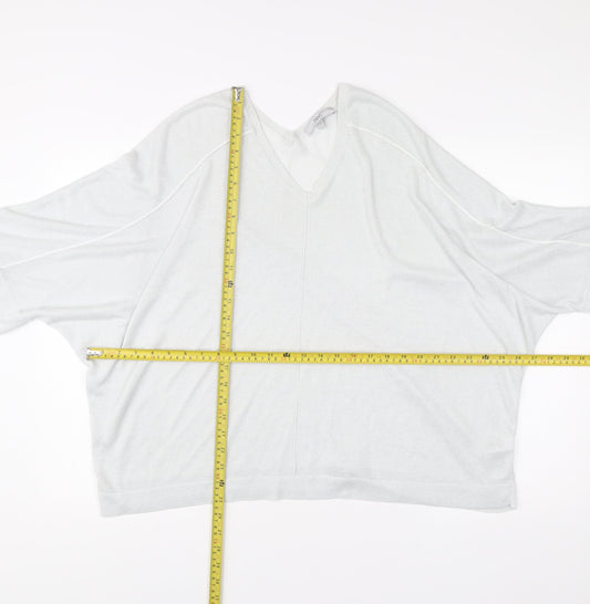 Womens UK Size XL NEXT White Pullover Jumper