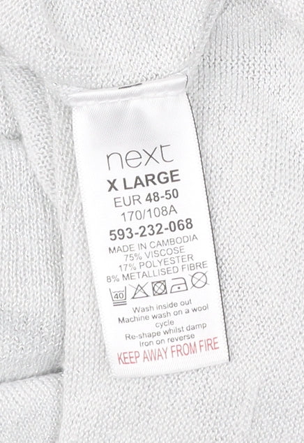 Womens UK Size XL NEXT White Pullover Jumper