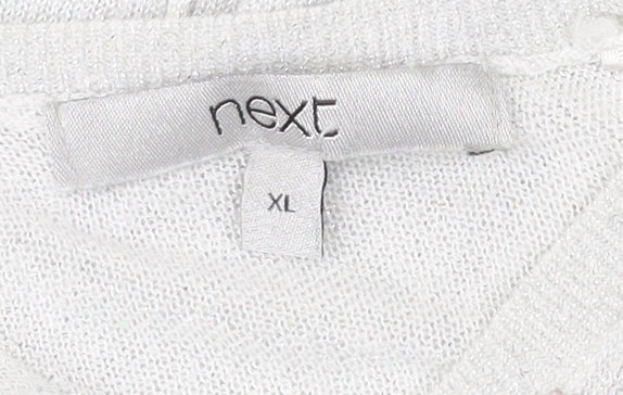 Womens UK Size XL NEXT White Pullover Jumper