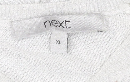 Womens UK Size XL NEXT White Pullover Jumper
