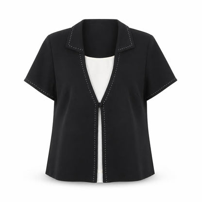 Womens UK Size 16 Berkertex Black Classic Blouse
