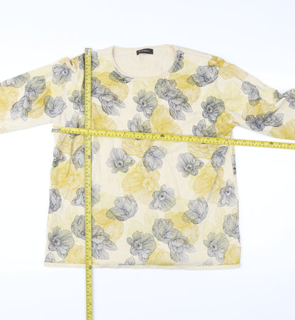 Claudia.C Womens Multicoloured Floral Knit Pullover Jumper L