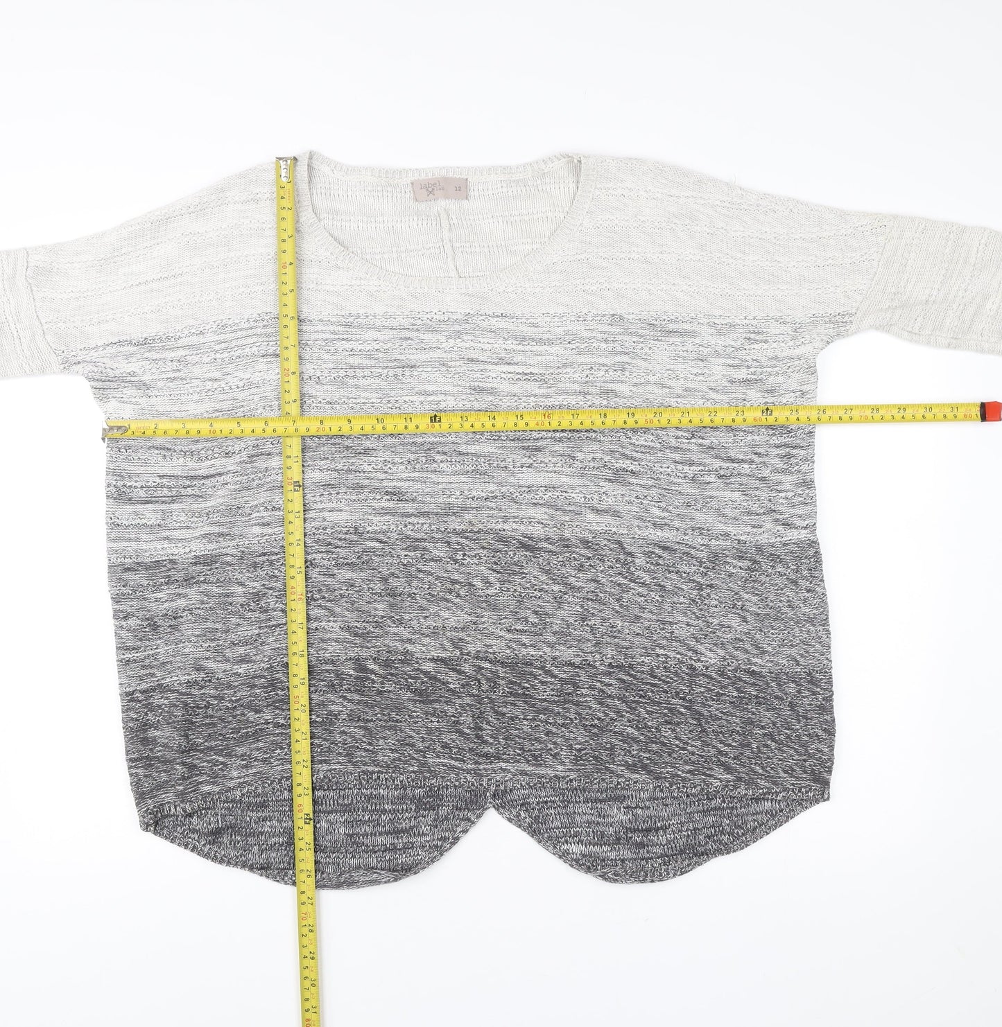 Womens UK Size 12 Label Lab Grey Pullover Jumper