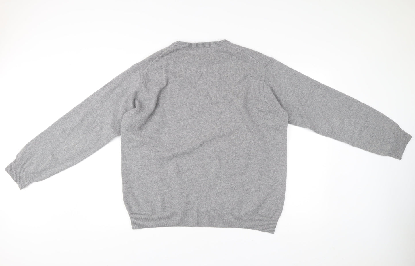 Marks and Spencer Men’s Grey Argyle Lambswool Jumper XL