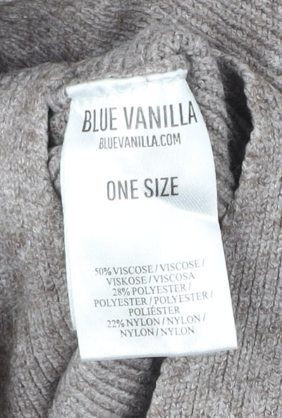 Blue Vanilla Women Beige Roll Neck Oversized Jumper Dress One Size